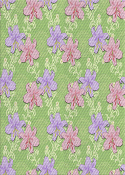 Patterned Tea Green Novelty Rug, pat1815