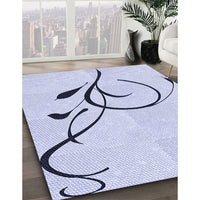 Patterned Lavender Blue Rug, pat1816blu