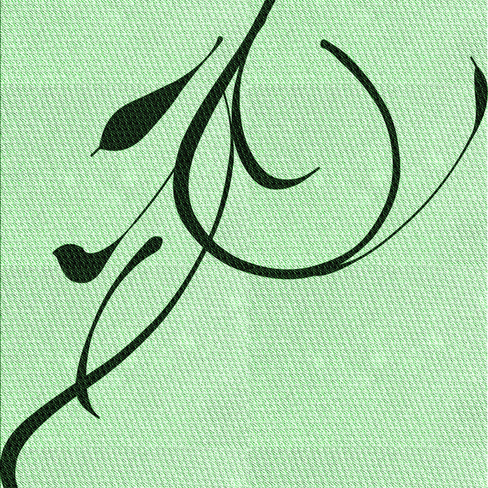 Patterned Mint Green Rug, pat1816grn