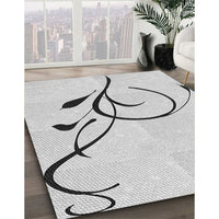 Patterned Platinum Gray Rug, pat1816gry