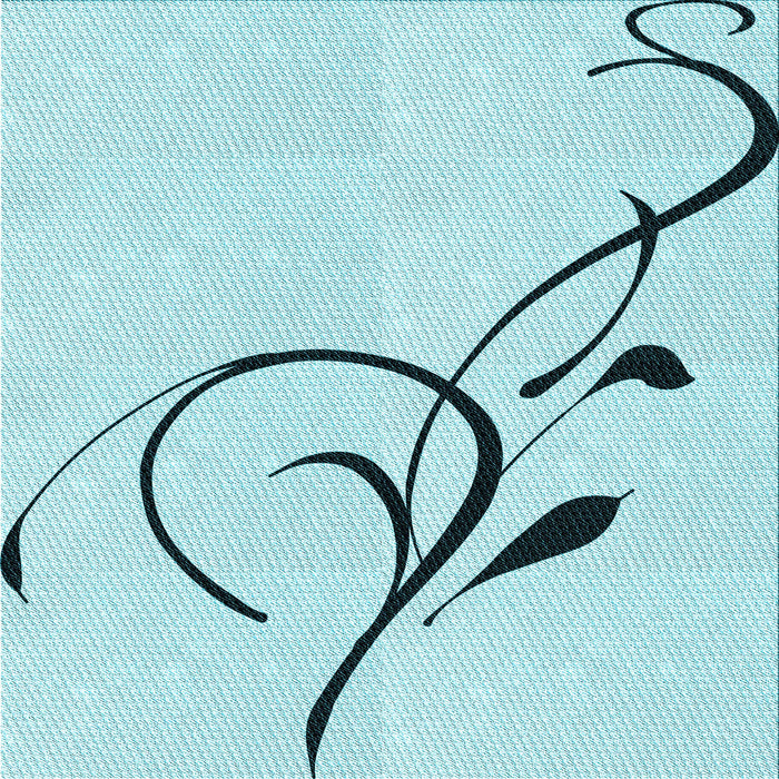 Round Patterned Electric Blue Rug, pat1816lblu