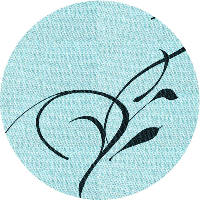 Square Patterned Electric Blue Rug, pat1816lblu