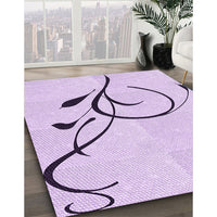 Patterned Orchid Purple Rug, pat1816pur