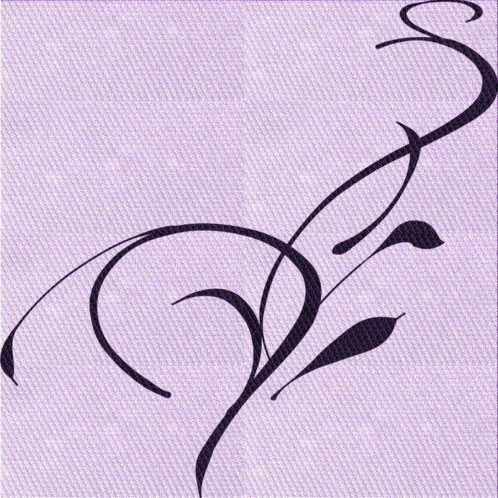 Round Patterned Orchid Purple Rug, pat1816pur