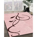 Machine Washable Transitional Pink Rug in a Family Room, wshpat1816rd