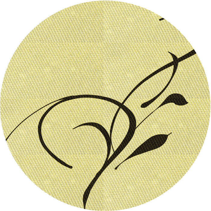 Square Patterned Yellow Rug, pat1816yw