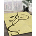 Patterned Yellow Rug in Family Room, pat1816yw