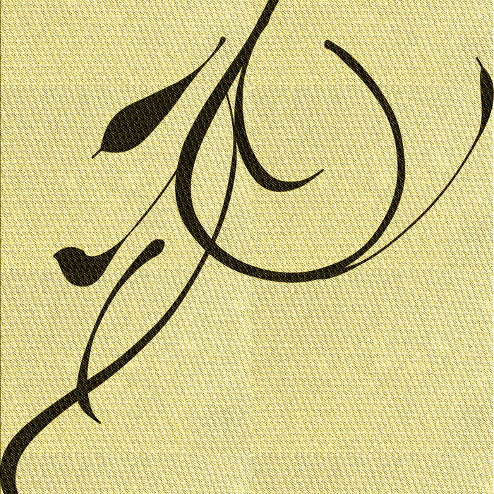 Machine Washable Transitional Yellow Rug, wshpat1816yw