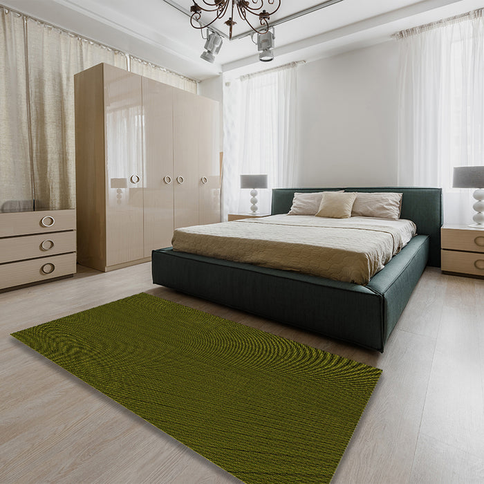 Patterned Oak Brown Rug in a Bedroom, pat1817yw
