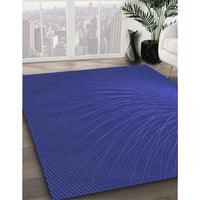 Patterned Cobalt Blue Rug, pat1818blu