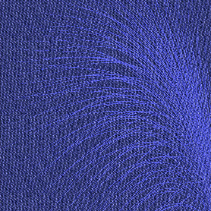 Machine Washable Transitional Cobalt Blue Rug, wshpat1818blu