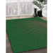 Machine Washable Transitional Dark Forest Green Rug in a Family Room, wshpat1818grn