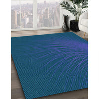 Patterned Blueberry Blue Rug, pat1818lblu