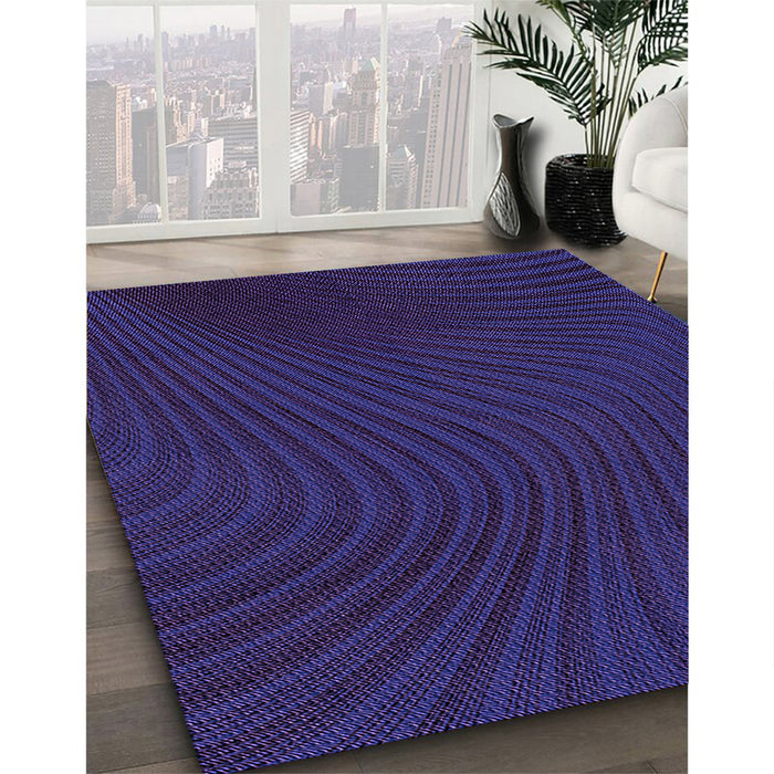 Patterned Amethyst Purple Rug in Family Room, pat1819pur