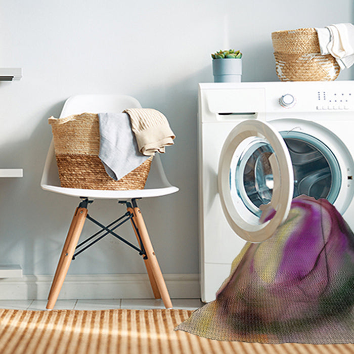 Machine Washable Transitional Dark Raspberry Purple Rug in a Washing Machine, wshpat181