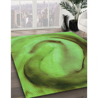 Patterned Green Rug, pat182grn