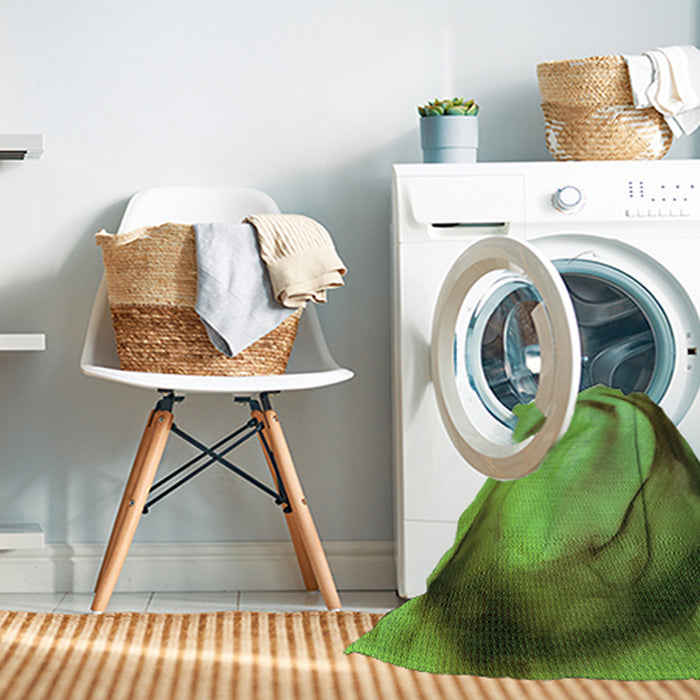 Machine Washable Transitional Green Rug in a Washing Machine, wshpat182grn