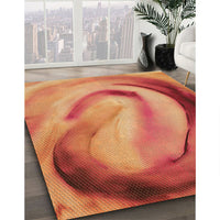 Patterned Orange Rug, pat182org