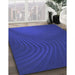 Machine Washable Transitional Cobalt Blue Rug in a Family Room, wshpat1820blu