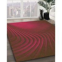 Patterned Saddle Brown Rug, pat1820org