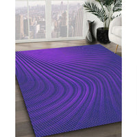 Patterned Purple Plum Purple Rug, pat1820pur