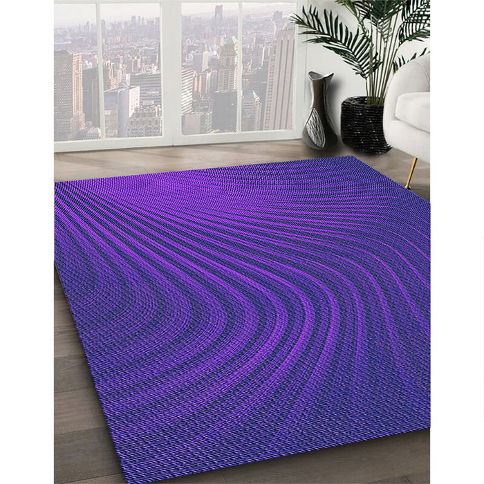 Patterned Purple Plum Purple Rug in Family Room, pat1820pur