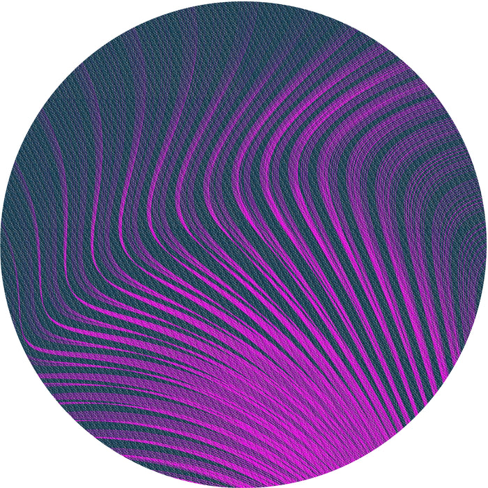 Square Machine Washable Transitional Bright Purple Rug, wshpat1820