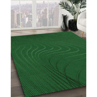 Patterned Deep Emerald Green Rug, pat1821grn