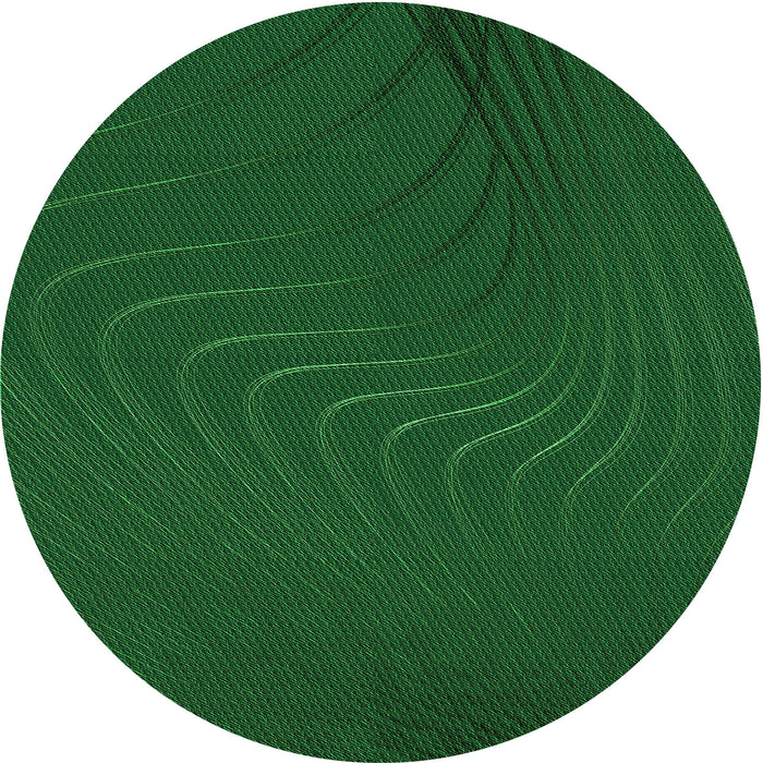 Square Patterned Deep Emerald Green Rug, pat1821grn