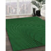 Patterned Deep Emerald Green Rug in Family Room, pat1821grn