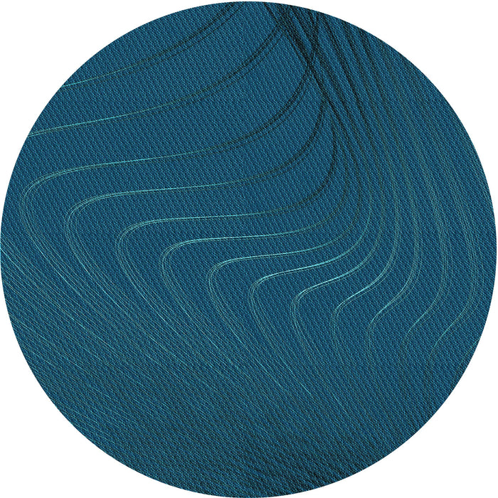 Square Patterned Bright Navy Blue Rug, pat1821lblu
