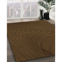 Patterned Saddle Brown Rug, pat1821org