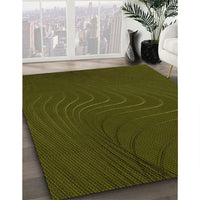 Patterned Olive Green Rug, pat1821yw