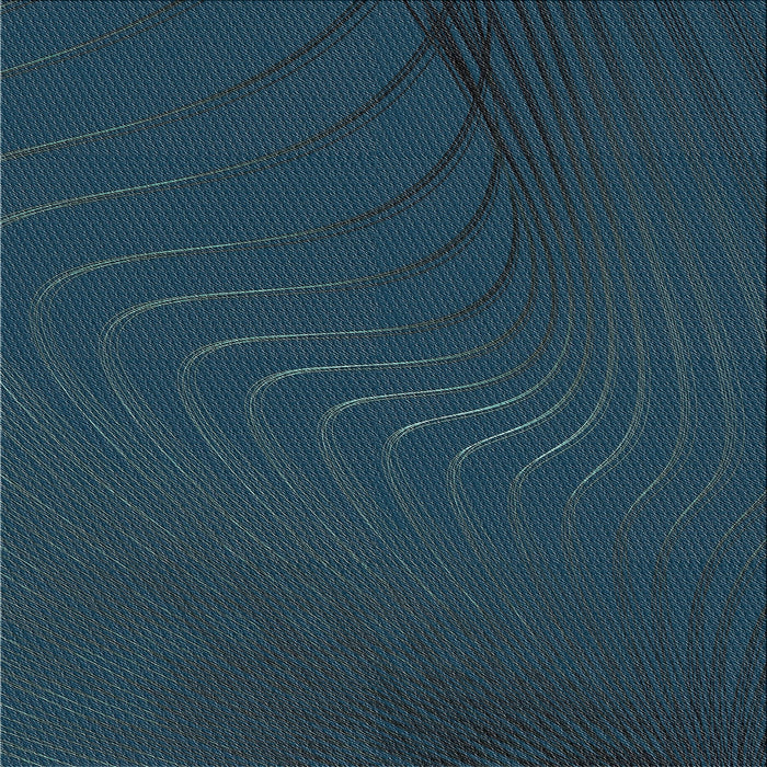 Square Patterned Deep-Sea Blue Novelty Rug, pat1821