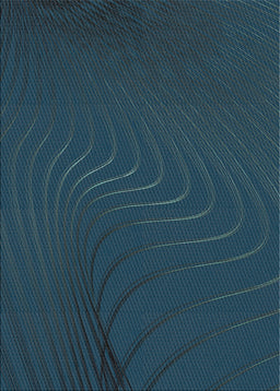 Patterned Deep-Sea Blue Novelty Rug, pat1821