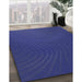 Patterned Denim Dark Blue Rug in Family Room, pat1822blu