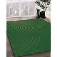 Patterned Deep Emerald Green Rug, pat1822grn