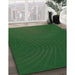 Machine Washable Transitional Deep Emerald Green Rug in a Family Room, wshpat1822grn