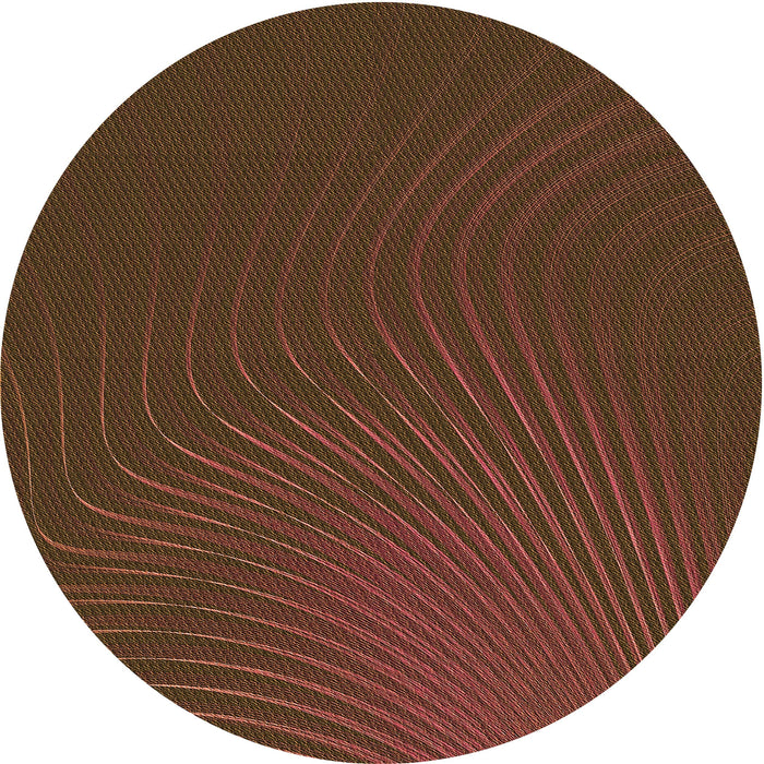 Square Patterned Mahogany Brown Rug, pat1822org