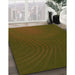 Patterned Dark Yellow Green Rug in Family Room, pat1822yw