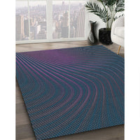 Patterned Blue Novelty Rug, pat1822