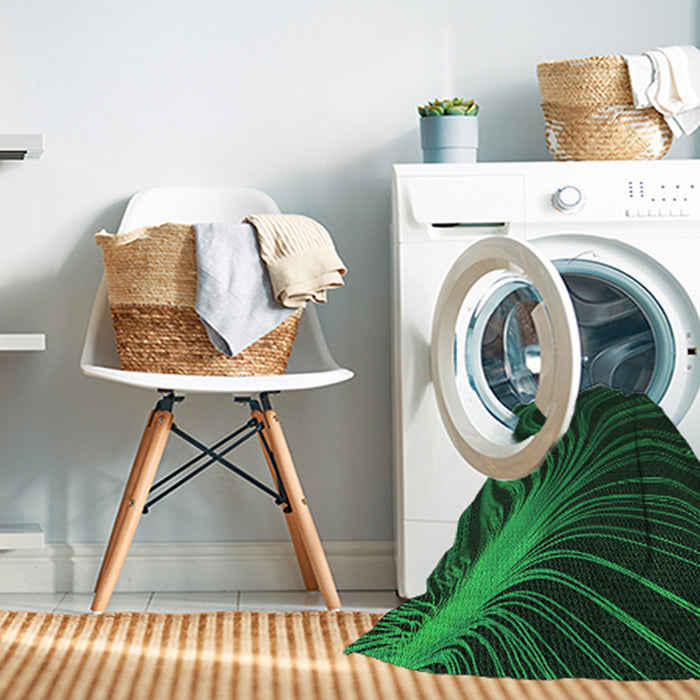 Machine Washable Transitional Black Rug in a Washing Machine, wshpat1823grn