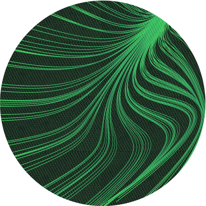 Square Machine Washable Transitional Black Rug in a Living Room, wshpat1823grn