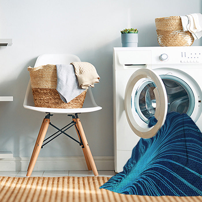 Machine Washable Transitional Blue Rug in a Washing Machine, wshpat1823lblu