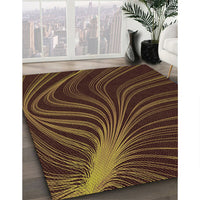 Patterned Chocolate Brown Rug, pat1823org