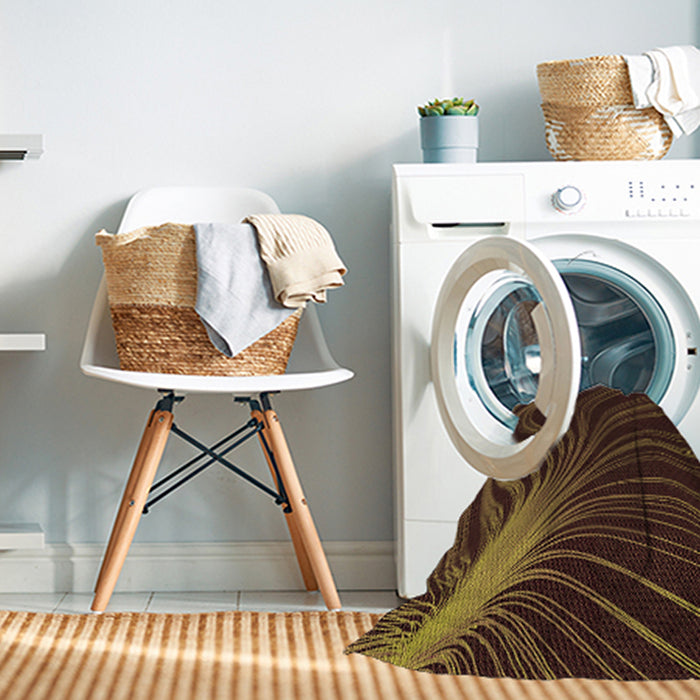 Machine Washable Transitional Chocolate Brown Rug in a Washing Machine, wshpat1823org