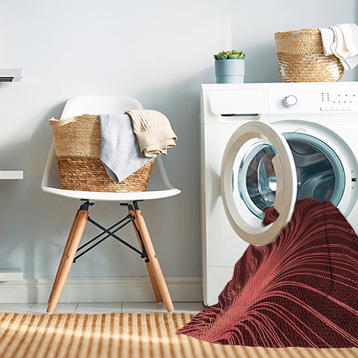 Machine Washable Transitional Red Rug in a Washing Machine, wshpat1823rd