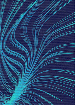 Patterned Blue Ivy Blue Novelty Rug, pat1823