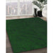 Patterned Deep Emerald Green Rug in Family Room, pat1824grn