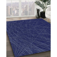 Patterned Sapphire Blue Rug, pat1825blu